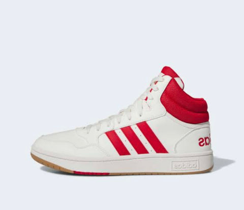 tenis adidas hoops bnco rojo